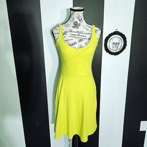 Emo Neon Lime Ribbed Tank Top